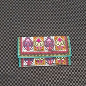 Colorful Geometric Pattern Clutch